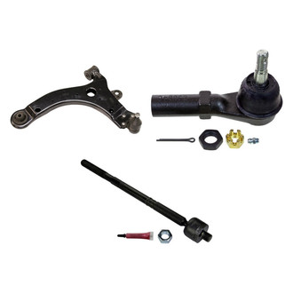 MOOG® - Front Driver Side Lower Control Arm with Ball Joint and Tie Rod End Kit