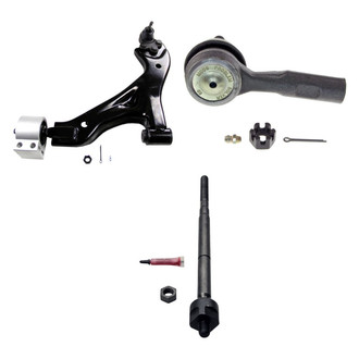 MOOG® - Front Driver Side Lower Control Arm with Ball Joint and Tie Rod End Kit