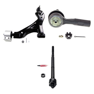 MOOG® - Front Driver Side Lower Control Arm with Ball Joint and Tie Rod End Kit