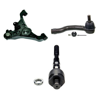 MOOG® - Front Driver Side Lower Control Arm with Ball Joint and Tie Rod End Kit