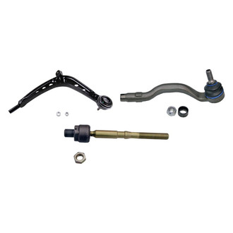 MOOG® - Front Driver Side Lower Control Arm with Ball Joint and Tie Rod End Kit