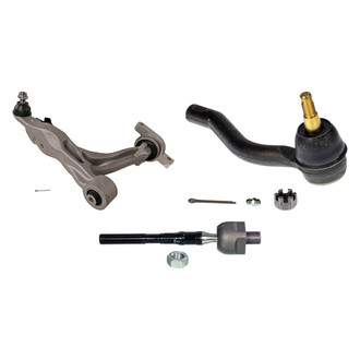 MOOG® - Front Driver Side Lower Control Arm with Ball Joint and Tie Rod End Kit