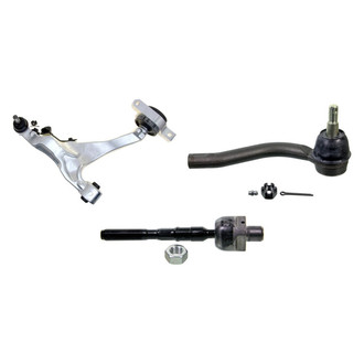 MOOG® - Front Driver Side Lower Control Arm with Ball Joint and Tie Rod End Kit
