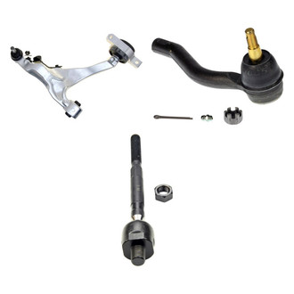 MOOG® - Front Driver Side Lower Control Arm with Ball Joint and Tie Rod End Kit