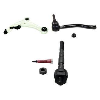 MOOG® - Front Driver Side Lower Control Arm with Ball Joint and Tie Rod End Kit