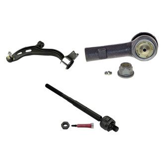 MOOG® - Front Driver Side Lower Control Arm with Ball Joint and Tie Rod End Kit