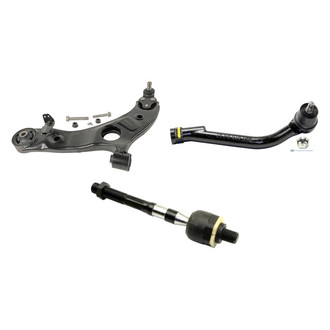 MOOG® - Front Driver Side Lower Control Arm with Ball Joint and Tie Rod End Kit