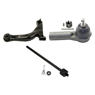 MOOG® - Front Driver Side Lower Control Arm with Ball Joint and Tie Rod End Kit