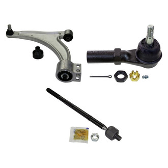 MOOG® - Front Driver Side Lower Control Arm with Ball Joint and Tie Rod End Kit