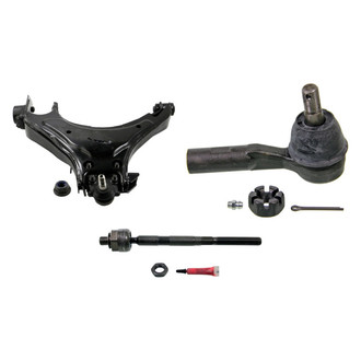 MOOG® - Front Driver Side Lower Control Arm with Ball Joint and Tie Rod End Kit