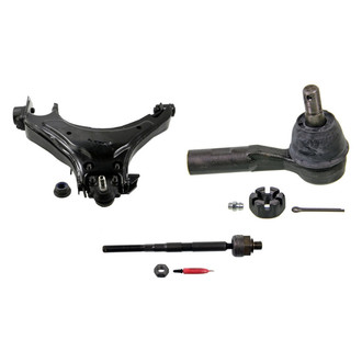 MOOG® - Front Driver Side Lower Control Arm with Ball Joint and Tie Rod End Kit