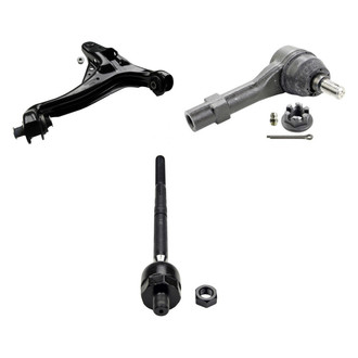 MOOG® - Front Driver Side Lower Control Arm with Ball Joint and Tie Rod End Kit