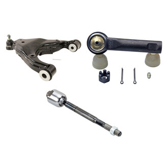 MOOG® - Front Driver Side Lower Control Arm with Ball Joint and Tie Rod End Kit