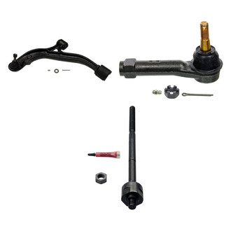 MOOG® - Front Driver Side Lower Control Arm with Ball Joint and Tie Rod End Kit