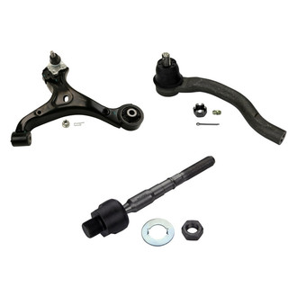 MOOG® - Front Driver Side Lower Control Arm with Ball Joint and Tie Rod End Kit