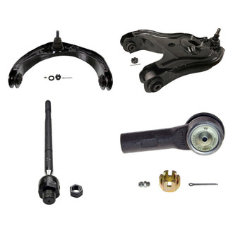 MOOG® - Front Passenger Side Lower and Upper Control Arm with Ball Joint and Tie Rod End Kit