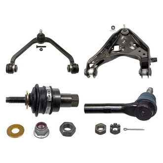 MOOG® - Front Passenger Side Lower and Upper Control Arm with Ball Joint and Tie Rod End Kit
