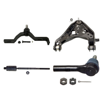 MOOG® - Front Passenger Side Lower and Upper Control Arm with Ball Joint and Tie Rod End Kit