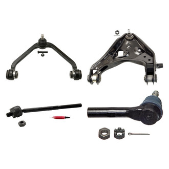 MOOG® - Front Passenger Side Lower and Upper Control Arm with Ball Joint and Tie Rod End Kit