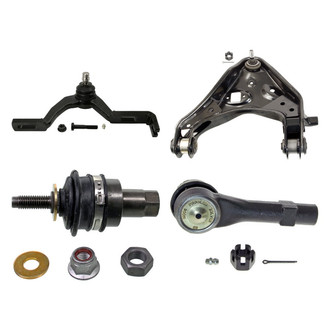 MOOG® - Front Passenger Side Lower and Upper Control Arm with Ball Joint and Tie Rod End Kit