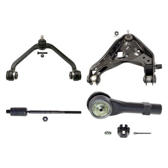 MOOG® - Front Passenger Side Lower and Upper Control Arm with Ball Joint and Tie Rod End Kit