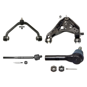 MOOG® - Front Passenger Side Lower and Upper Control Arm with Ball Joint and Tie Rod End Kit