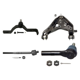 MOOG® - Front Passenger Side Lower and Upper Control Arm with Ball Joint and Tie Rod End Kit