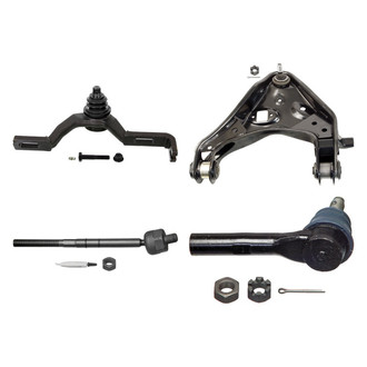 MOOG® - Front Passenger Side Lower and Upper Control Arm with Ball Joint and Tie Rod End Kit
