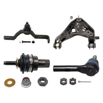 MOOG® - Front Passenger Side Lower and Upper Control Arm with Ball Joint and Tie Rod End Kit