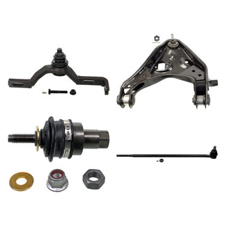 MOOG® - Front Passenger Side Lower and Upper Control Arm with Ball Joint and Tie Rod End Kit