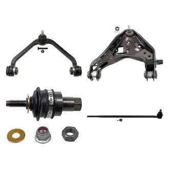 MOOG® - Front Passenger Side Lower and Upper Control Arm with Ball Joint and Tie Rod End Kit