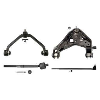 MOOG® - Front Passenger Side Lower and Upper Control Arm with Ball Joint and Tie Rod End Kit