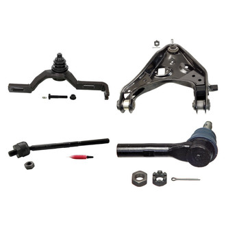 MOOG® - Front Passenger Side Lower and Upper Control Arm with Ball Joint and Tie Rod End Kit