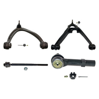 MOOG® - Front Passenger Side Lower and Upper Control Arm with Ball Joint and Tie Rod End Kit