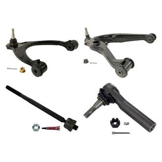 MOOG® - Front Passenger Side Lower and Upper Control Arm with Ball Joint and Tie Rod End Kit