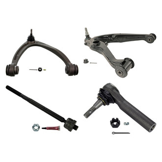 MOOG® - Front Passenger Side Lower and Upper Control Arm with Ball Joint and Tie Rod End Kit