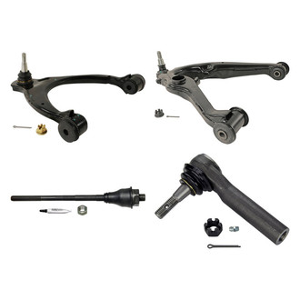 MOOG® - Front Passenger Side Lower and Upper Control Arm with Ball Joint and Tie Rod End Kit