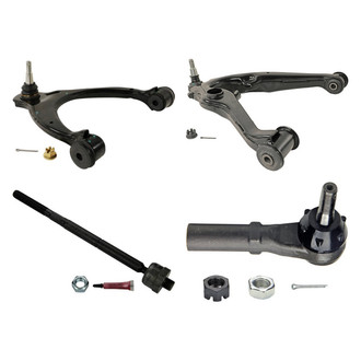 MOOG® - Front Passenger Side Lower and Upper Control Arm with Ball Joint and Tie Rod End Kit
