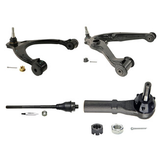 MOOG® - Front Passenger Side Lower and Upper Control Arm with Ball Joint and Tie Rod End Kit