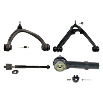 MOOG® - Front Passenger Side Lower and Upper Control Arm with Ball Joint and Tie Rod End Kit