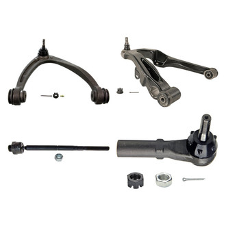 MOOG® - Front Passenger Side Lower and Upper Control Arm with Ball Joint and Tie Rod End Kit