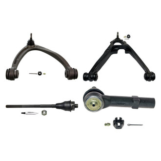 MOOG® - Front Passenger Side Lower and Upper Control Arm with Ball Joint and Tie Rod End Kit