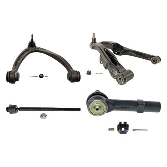 MOOG® - Front Passenger Side Lower and Upper Control Arm with Ball Joint and Tie Rod End Kit