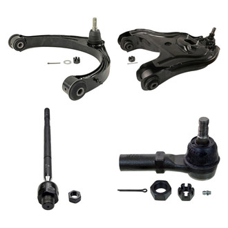 MOOG® - Front Passenger Side Lower and Upper Control Arm with Ball Joint and Tie Rod End Kit