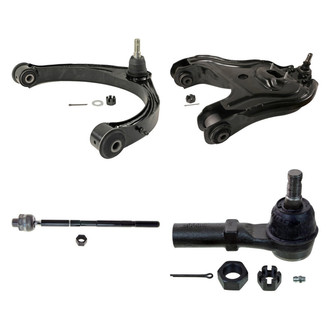 MOOG® - Front Passenger Side Lower and Upper Control Arm with Ball Joint and Tie Rod End Kit