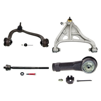 MOOG® - Front Passenger Side Lower and Upper Control Arm with Ball Joint and Tie Rod End Kit
