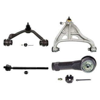 MOOG® - Front Passenger Side Lower and Upper Control Arm with Ball Joint and Tie Rod End Kit