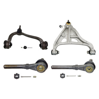 MOOG® - Front Passenger Side Lower and Upper Control Arm with Ball Joint and Tie Rod End Kit