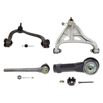 MOOG® - Front Passenger Side Lower and Upper Control Arm with Ball Joint and Tie Rod End Kit