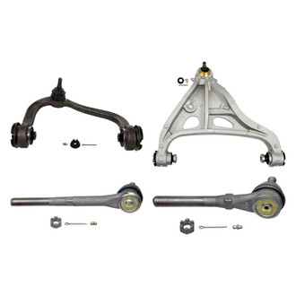 MOOG® - Front Passenger Side Lower and Upper Control Arm with Ball Joint and Tie Rod End Kit